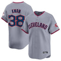 Punc C.Guardians #38 Steven Kwan Player Gray Road Limited Home Game Stitched Jerseys