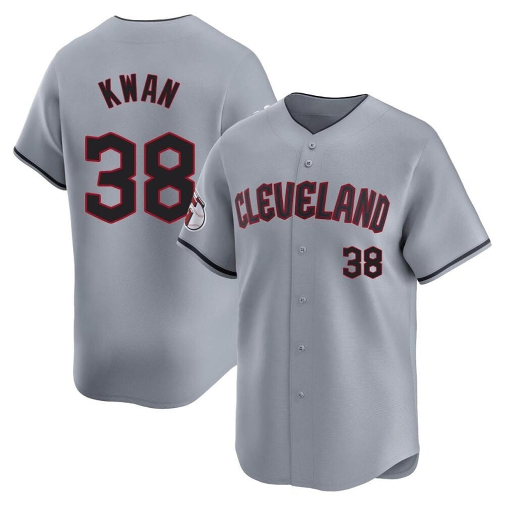 Punc C.Guardians #38 Steven Kwan Player Gray Road Limited Home Stitched Jerseys