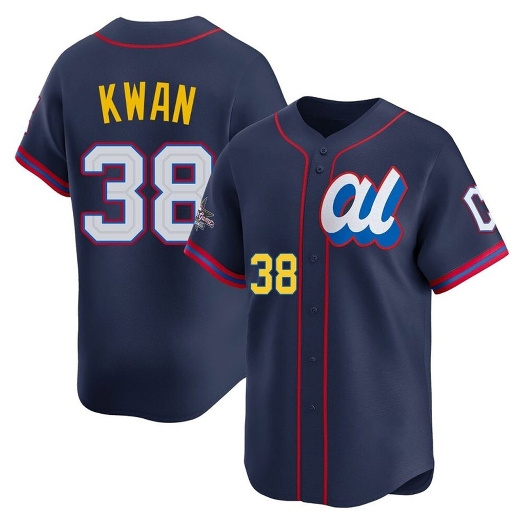 Punc C.Guardians #38 Steven Kwan Player Navy American League All-Star Edition Limited Home Stitched Jerseys