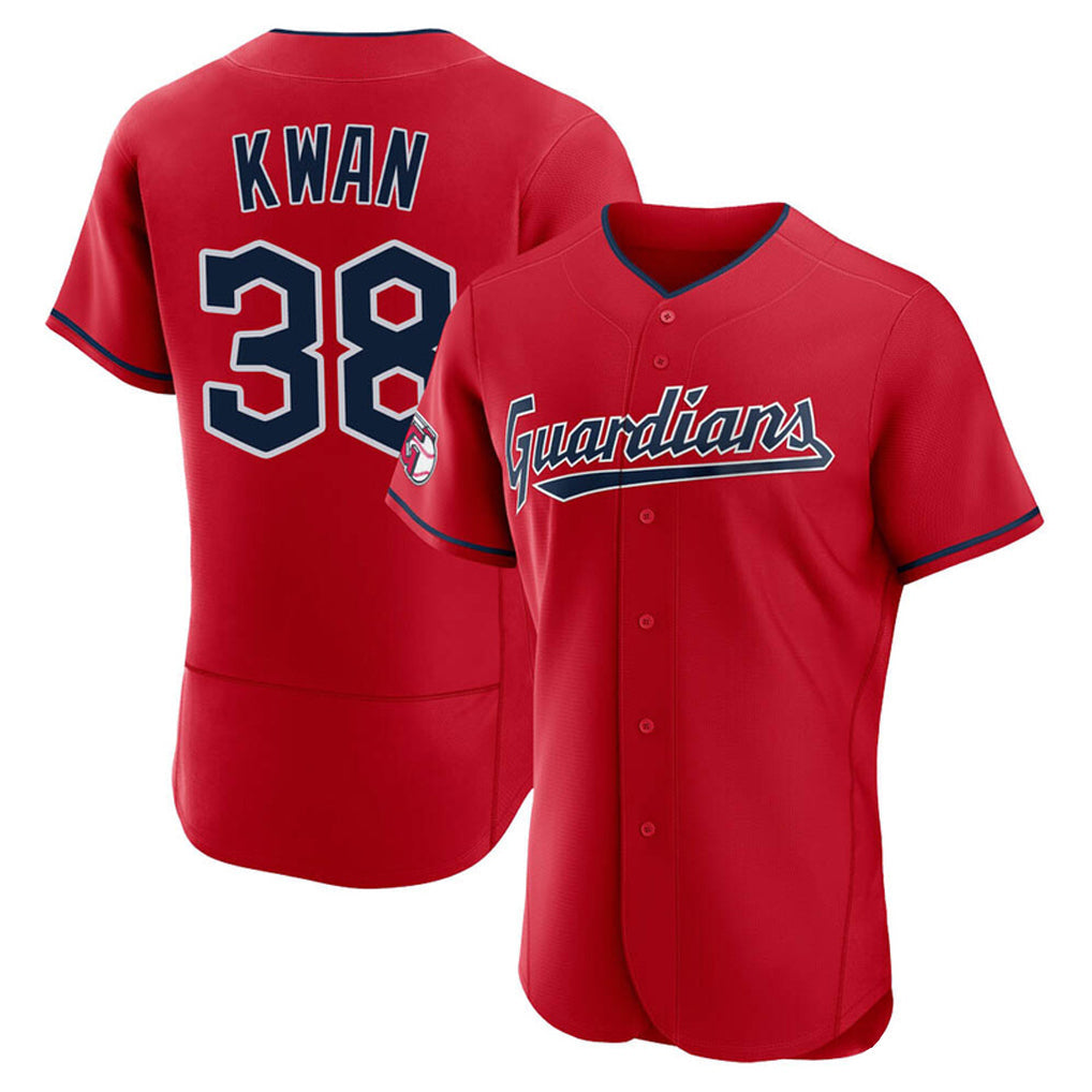 Punc C.Guardians #38 Steven Kwan Player Red Limited Elite Home Stitched Jerseys