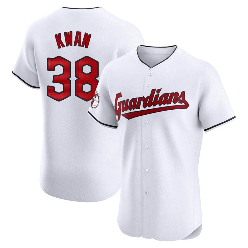 Punc C.Guardians #38 Steven Kwan Player White Limited Elite Home Stitched Jerseys