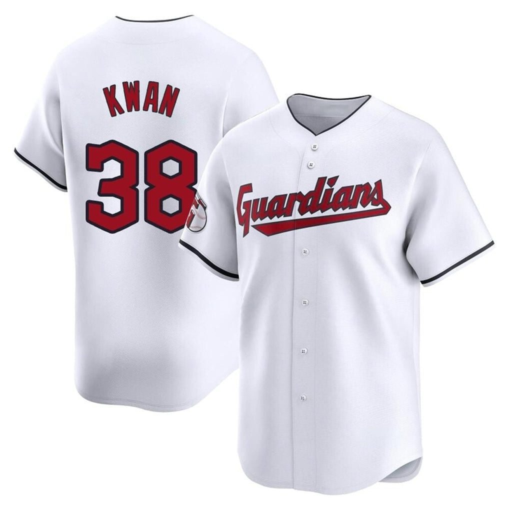 Punc C.Guardians #38 Steven Kwan Player White Limited Home Stitched Jerseys