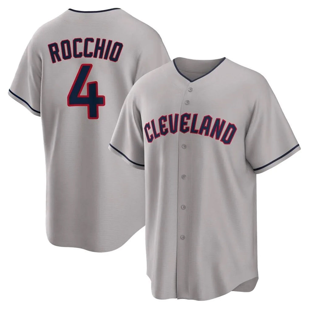Punc C.Guardians #4 Brayan Rocchio Player Gray Game Home Stitched Jerseys