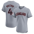 Punc C.Guardians #4 Brayan Rocchio Player Gray Road Limited Elite Home Stitched Jerseys