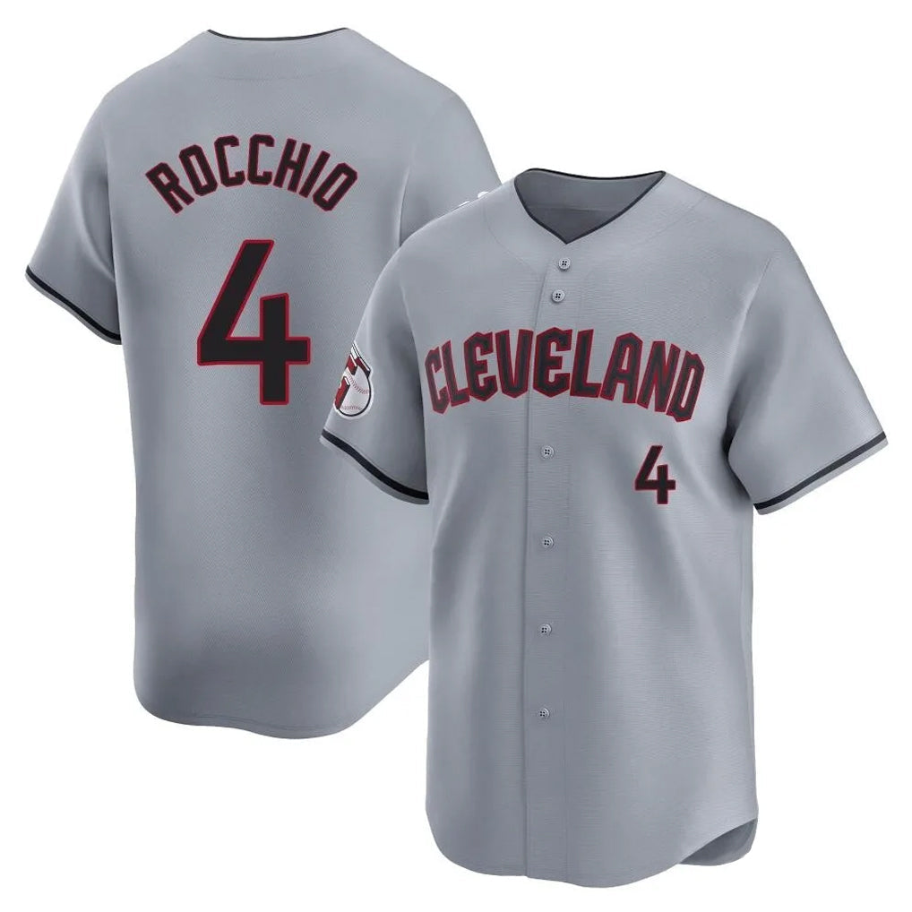 Punc C.Guardians #4 Brayan Rocchio Player Gray Road Limited Home Stitched Jerseys