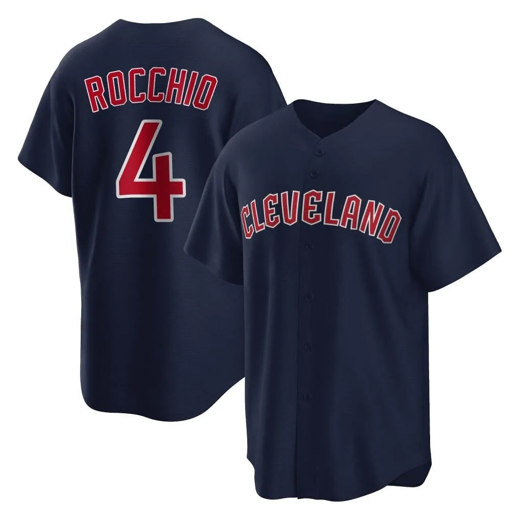Punc C.Guardians #4 Brayan Rocchio Player Navy Game Home Stitched Jerseys