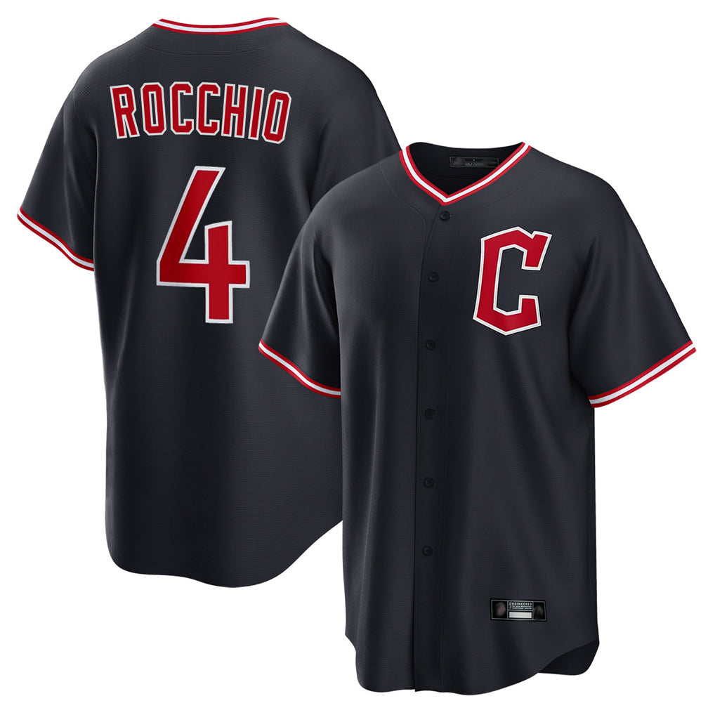 Punc C.Guardians #4 Brayan Rocchio Player Navy Home Game Stitched Jerseys