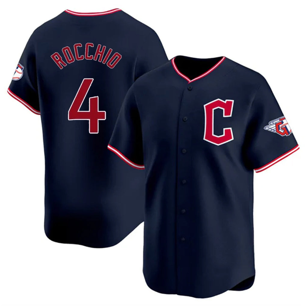 Punc C.Guardians #4 Brayan Rocchio Player Navy Limited Home Stitched Jerseys