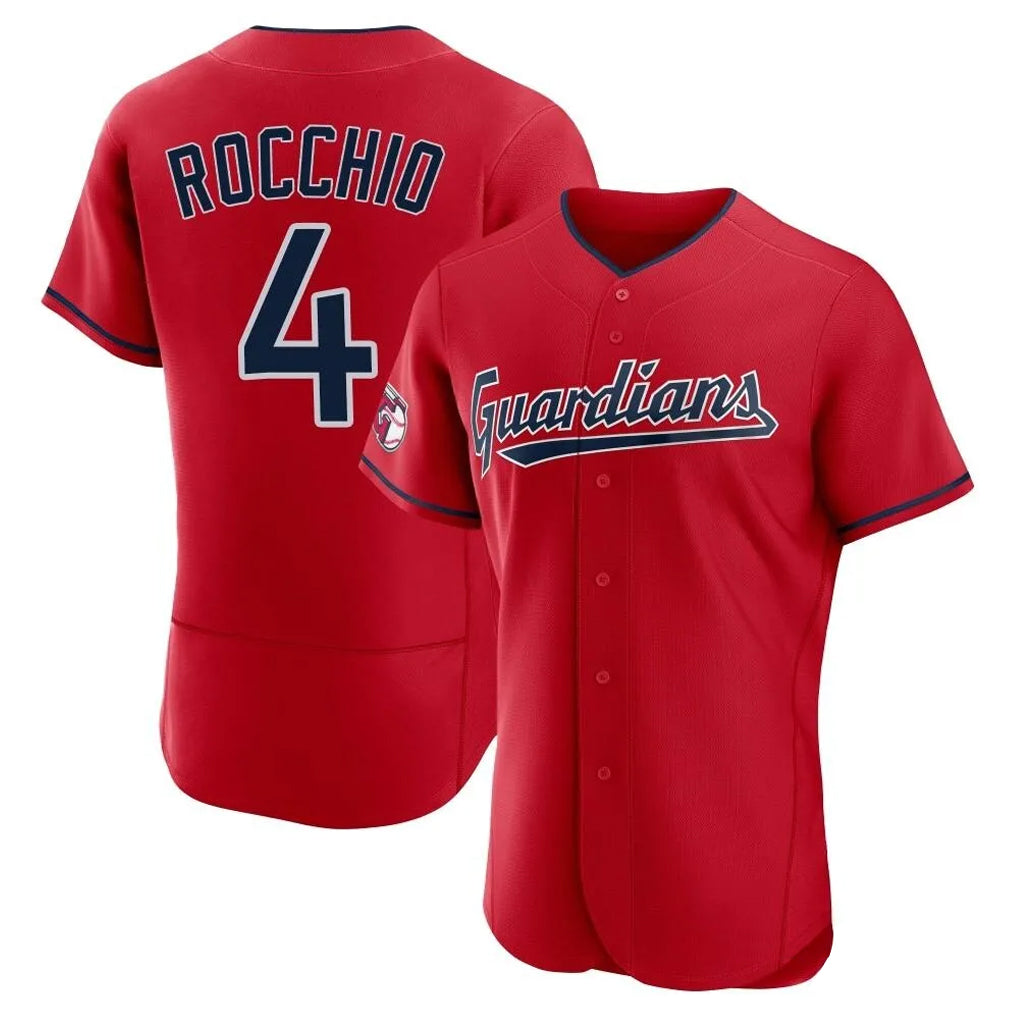 Punc C.Guardians #4 Brayan Rocchio Player Red Limited Elite Home Stitched Jerseys