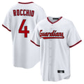 Punc C.Guardians #4 Brayan Rocchio Player White Game Home Stitched Jerseys