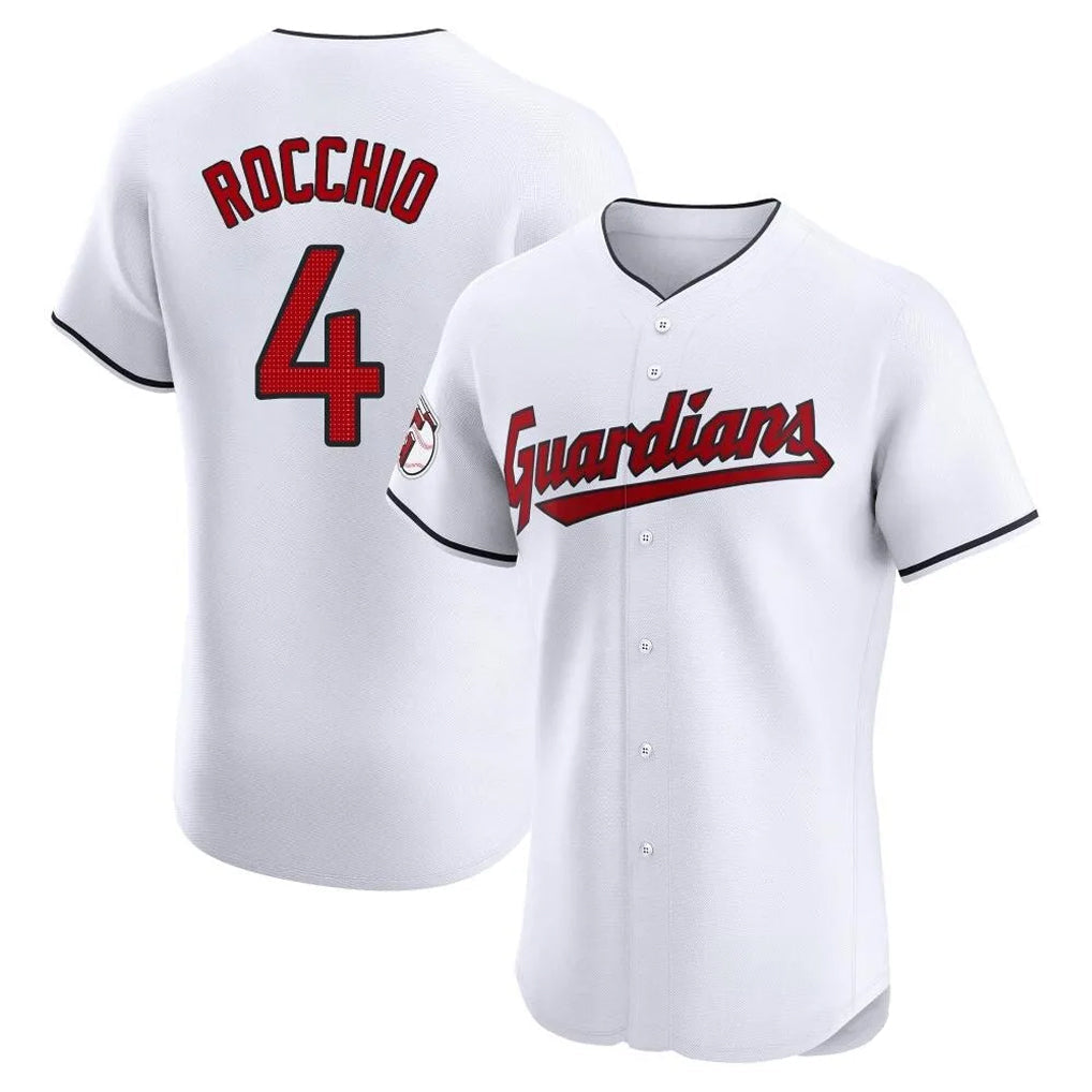 Punc C.Guardians #4 Brayan Rocchio Player White Limited Elite Home Stitched Jerseys