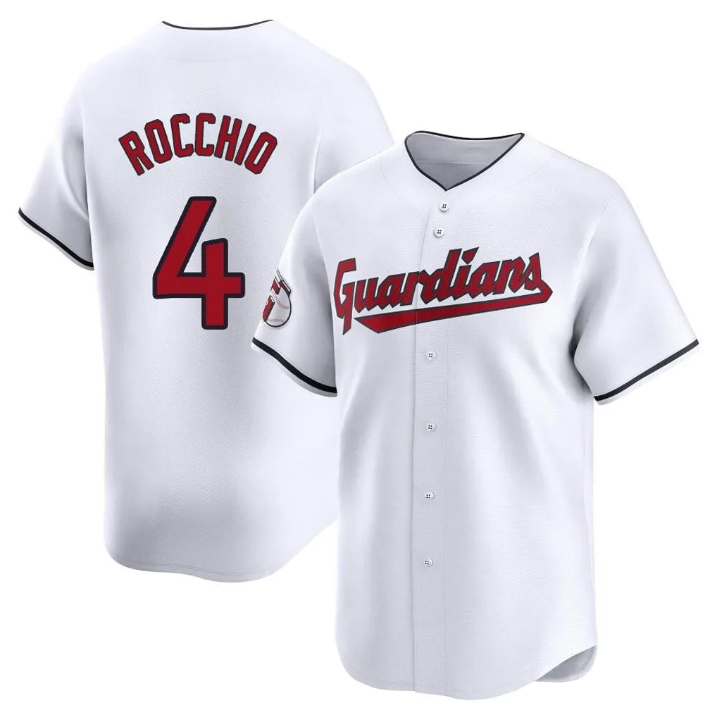 Punc C.Guardians #4 Brayan Rocchio Player White Limited Home Stitched Jerseys