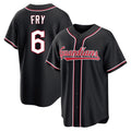 Punc C.Guardians #6 David Fry Player Black Fashion Out Home Game Stitched Jerseys