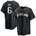 Punc C.Guardians #6 David Fry Player Black Home Game Stitched Jerseys