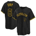 Punc C.Guardians #6 David Fry Player Black Snake Skin City Home Game Stitched Jerseys