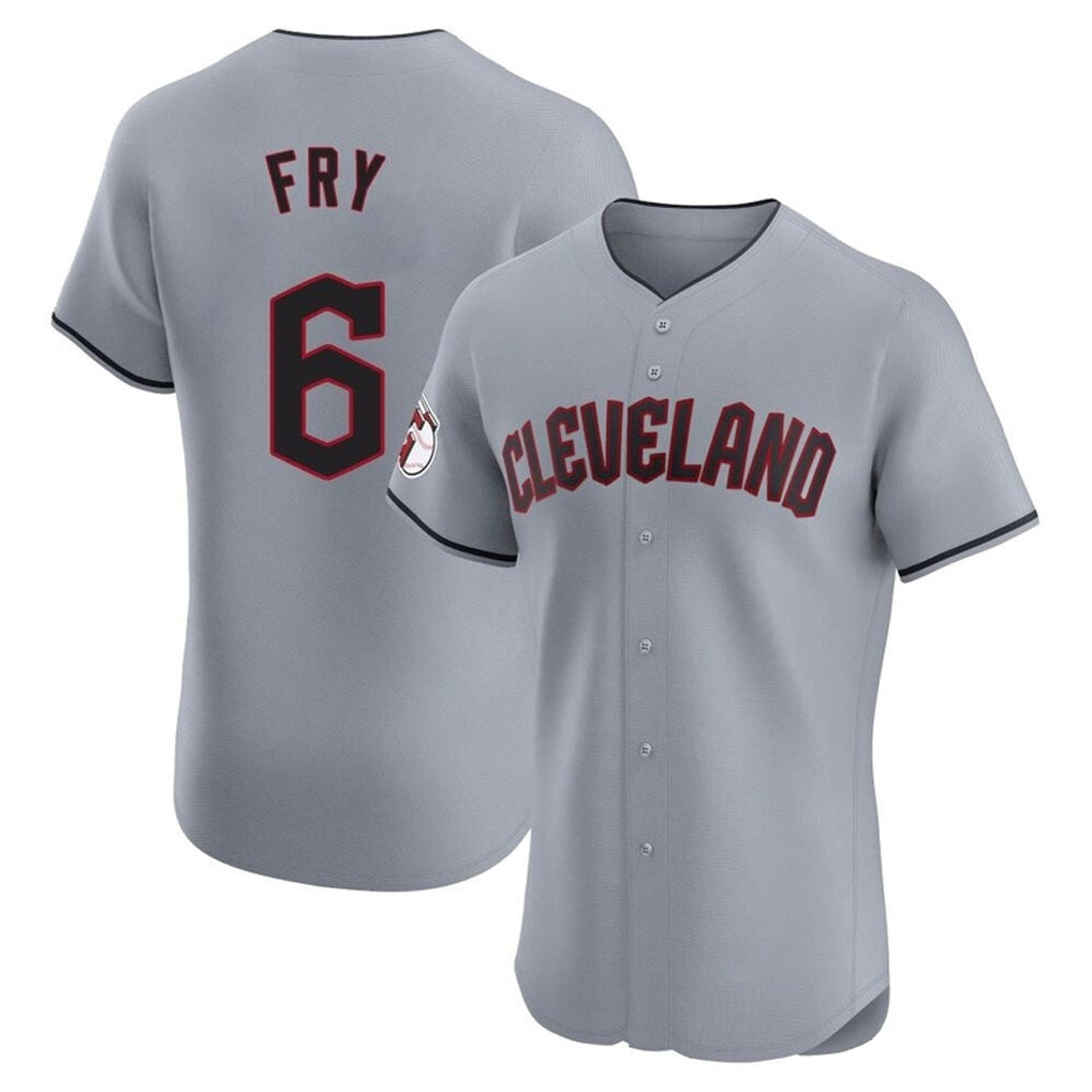 Punc C.Guardians #6 David Fry Player Gray Road Limited Elite Home Stitched Jerseys