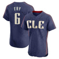 Punc C.Guardians #6 David Fry Player Navy City Connect Limited Elite Home Stitched Jerseys
