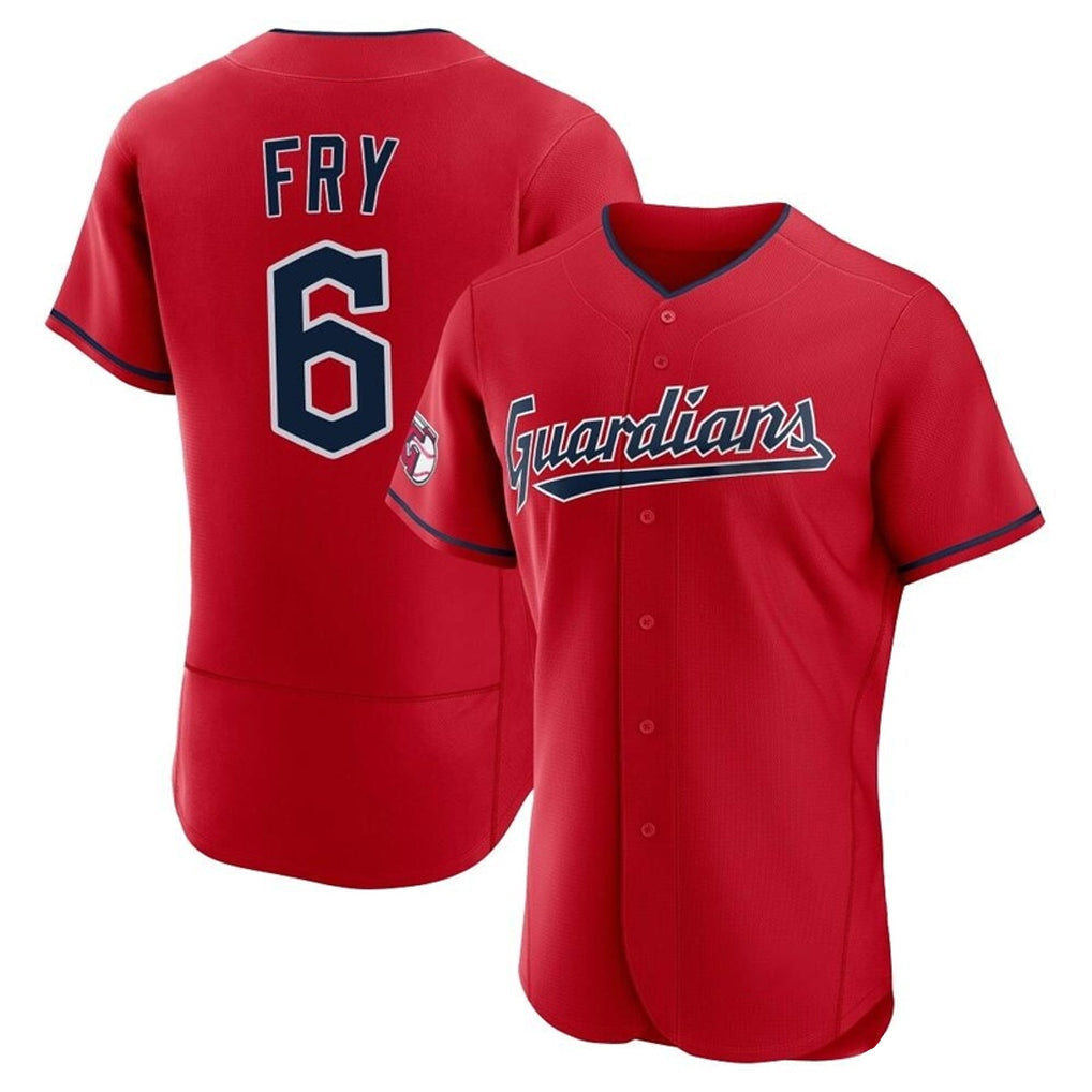 Punc C.Guardians #6 David Fry Player Red Limited Elite Home Stitched Jerseys
