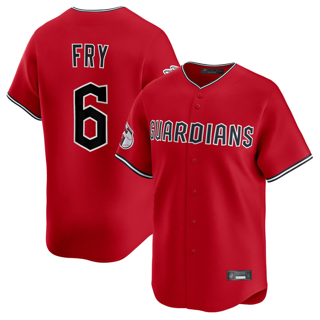 Punc C.Guardians #6 David Fry Player Red Limited Home Stitched Jerseys