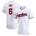 Punc C.Guardians #6 David Fry Player White Limited Elite Home Stitched Jerseys
