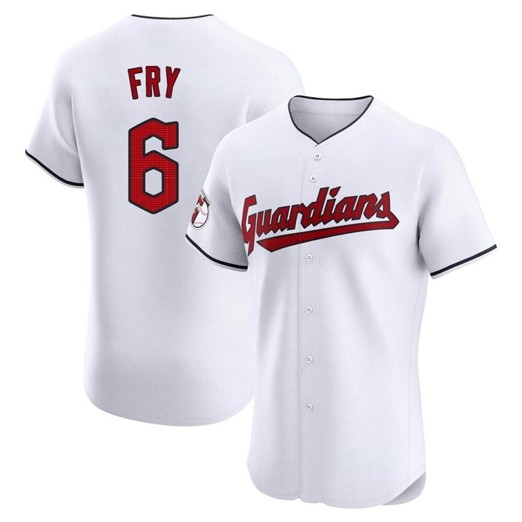 Punc C.Guardians #6 David Fry Player White Limited Elite Home Stitched Jerseys