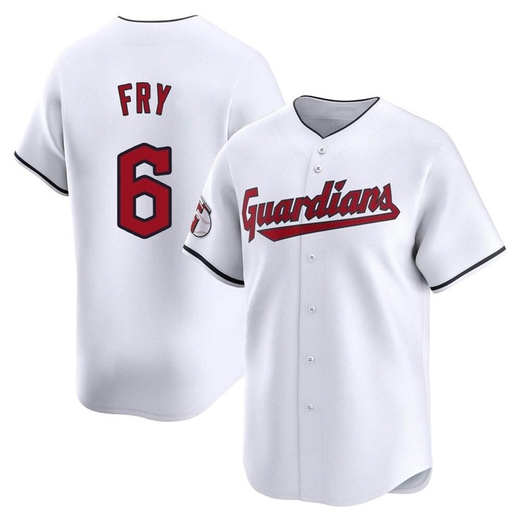 Punc C.Guardians #6 David Fry Player White Limited Home Stitched Jerseys