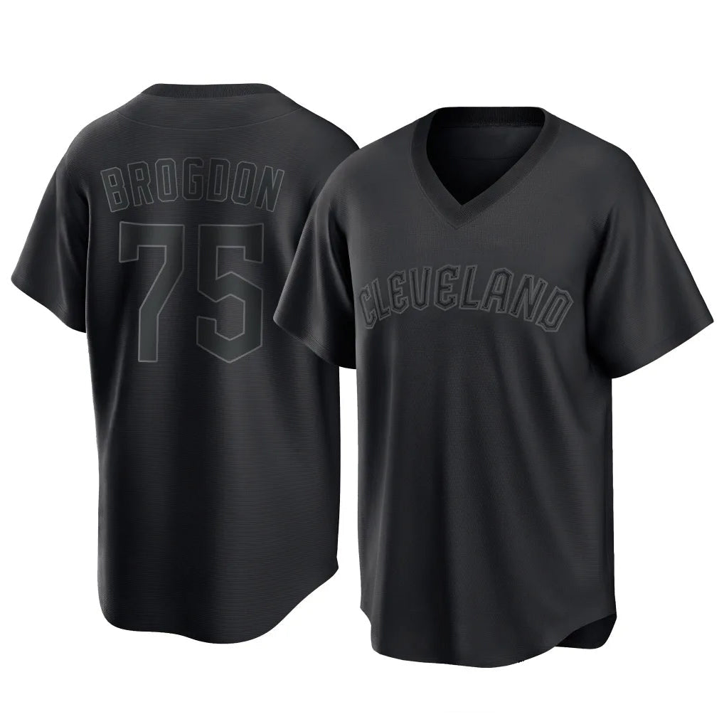 Punc C.Guardians #75 Connor Brogdon Player Black T-shirt Home Game Stitched Jerseys