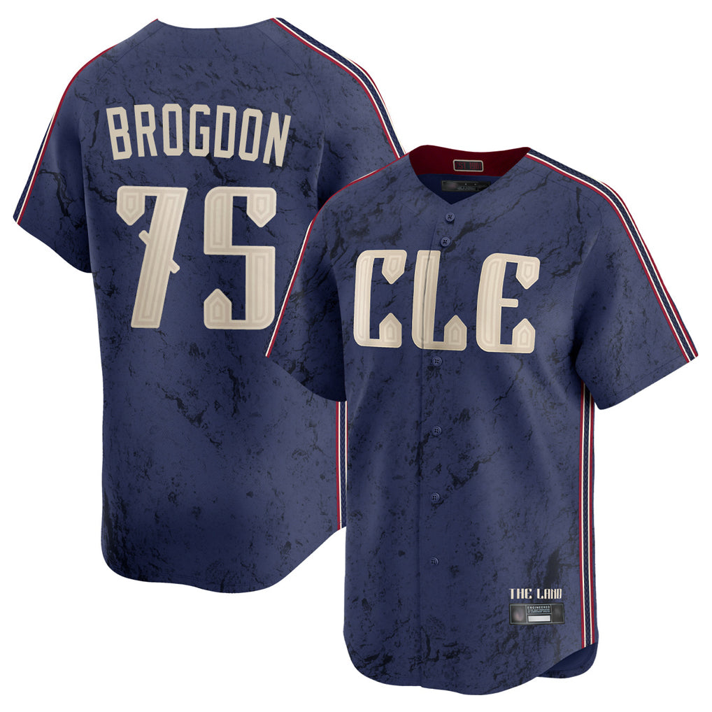 Punc C.Guardians #75 Connor Brogdon Player Navy City Connect Limited Home Stitched Jerseys