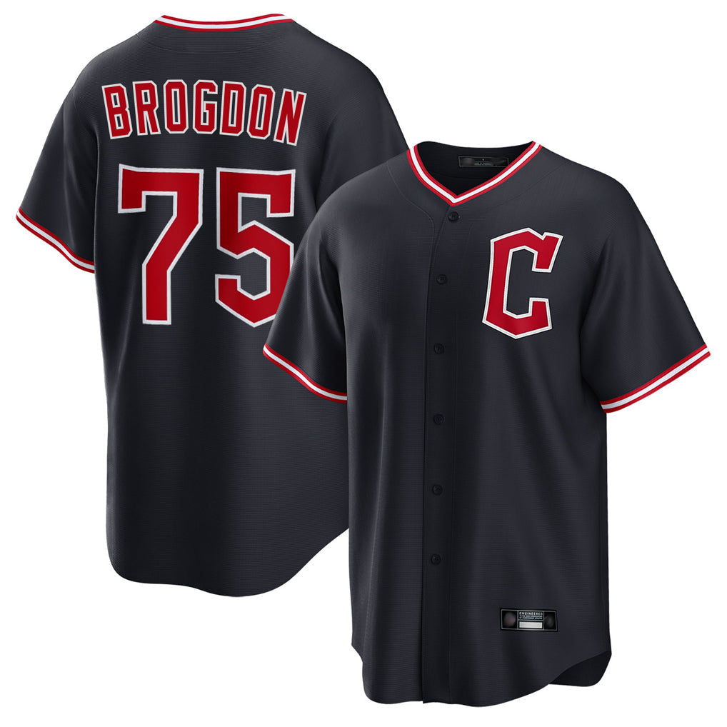 Punc C.Guardians #75 Connor Brogdon Player Navy Home Game Stitched Jerseys