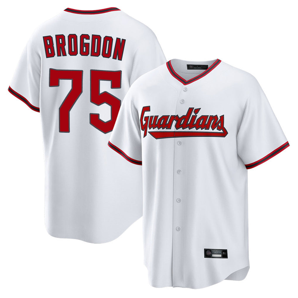 Punc C.Guardians #75 Connor Brogdon Player White Game Home Stitched Jerseys