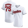 Punc C.Guardians #75 Connor Brogdon Player White Limited Elite Home Stitched Jerseys