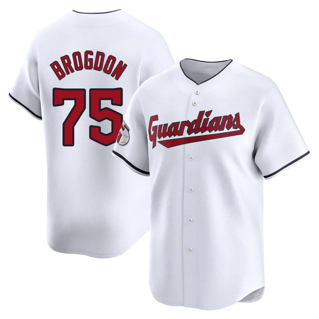 Punc C.Guardians #75 Connor Brogdon Player White Limited Home Stitched Jerseys