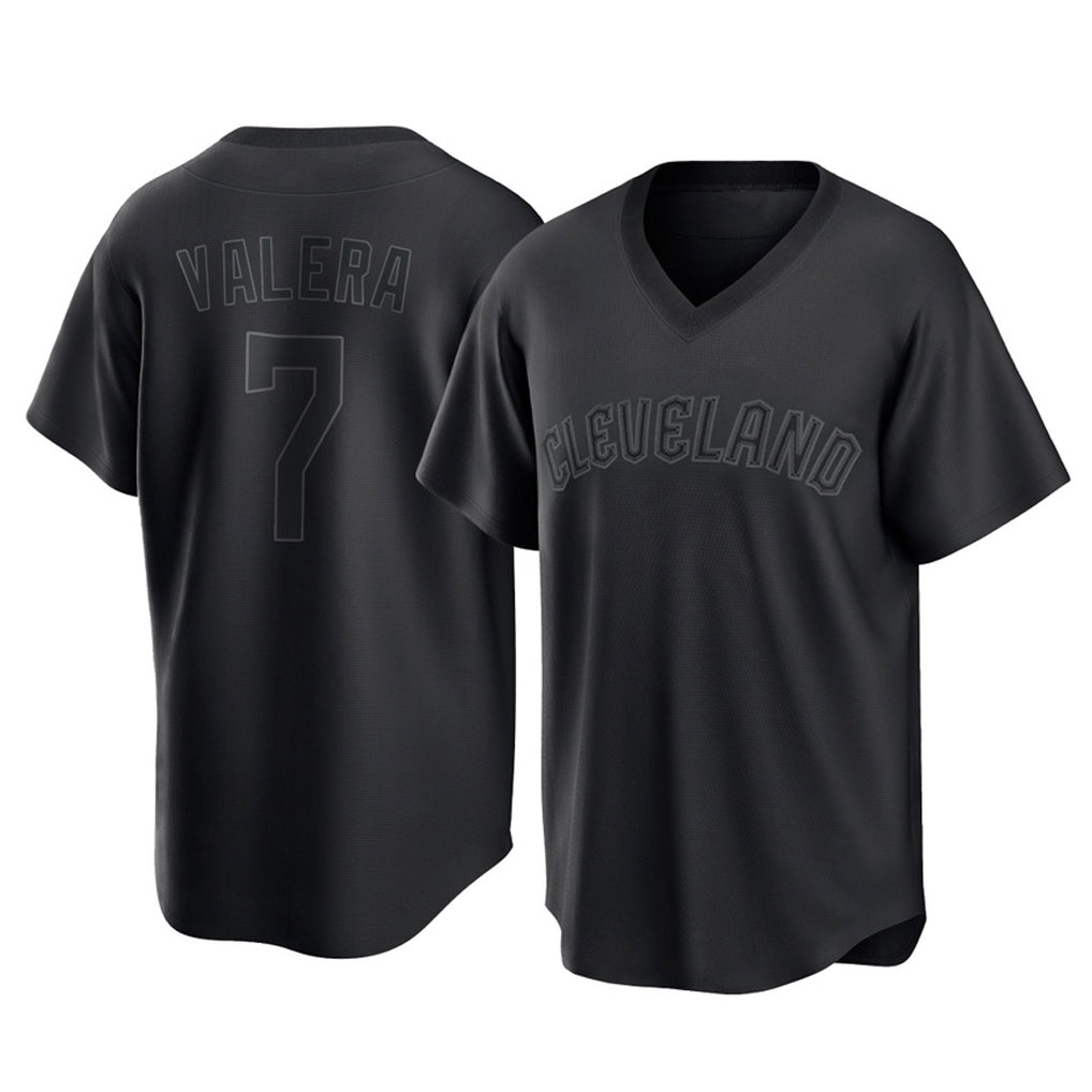 Punc C.Guardians #7 George Valera Player Black T-shirt Home Game Stitched Jerseys