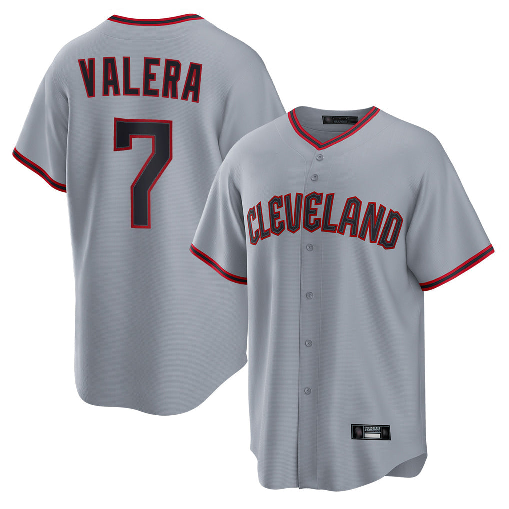 Punc C.Guardians #7 George Valera Player Gray Home Game Stitched Jerseys