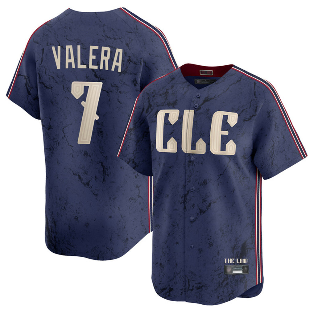 Punc C.Guardians #7 George Valera Player Navy City Connect Limited Home Stitched Jerseys