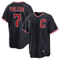 Punc C.Guardians #7 George Valera Player Navy Home Game Stitched Jerseys