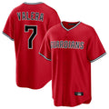 Punc C.Guardians #7 George Valera Player Red Home Game Stitched Jerseys