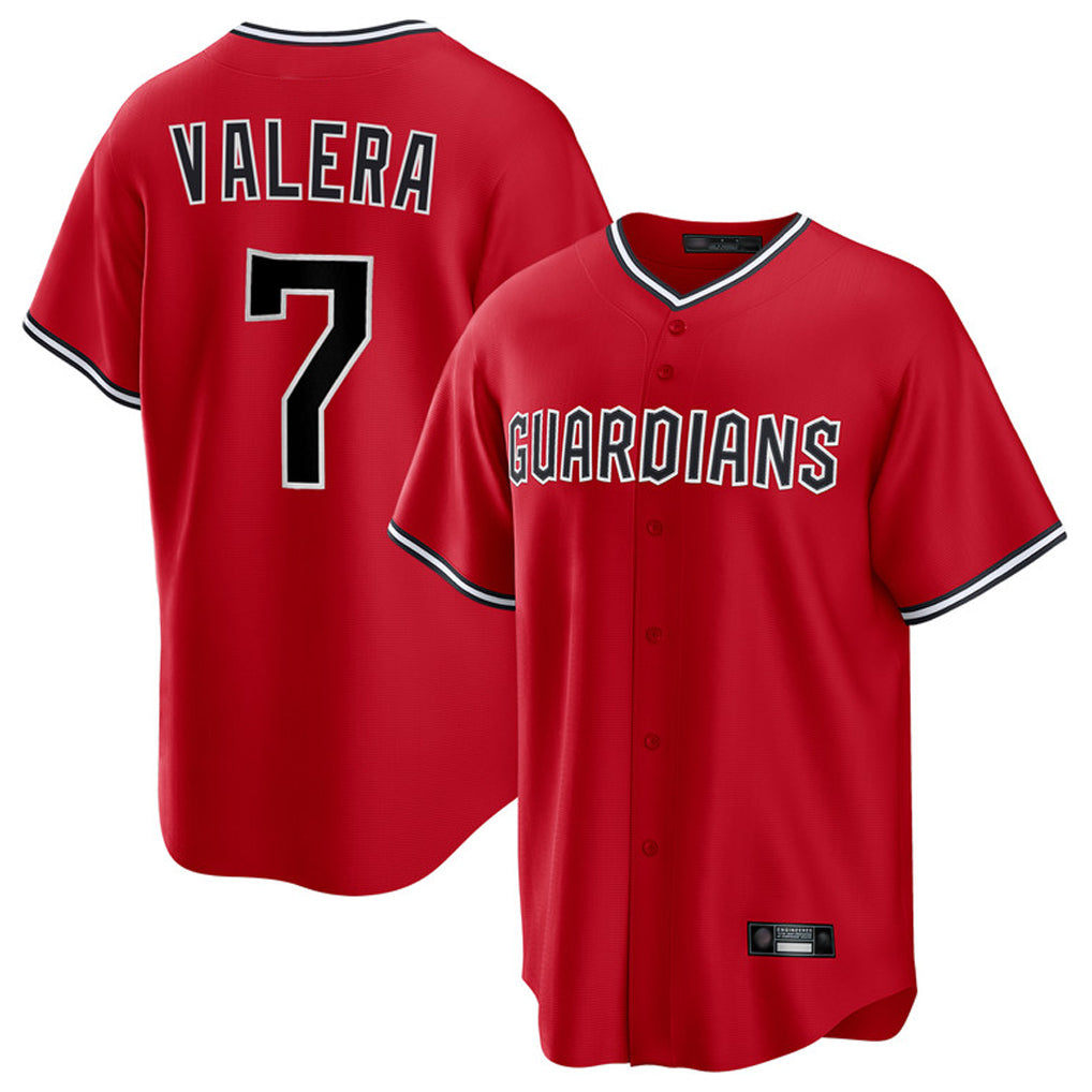 Punc C.Guardians #7 George Valera Player Red Home Game Stitched Jerseys