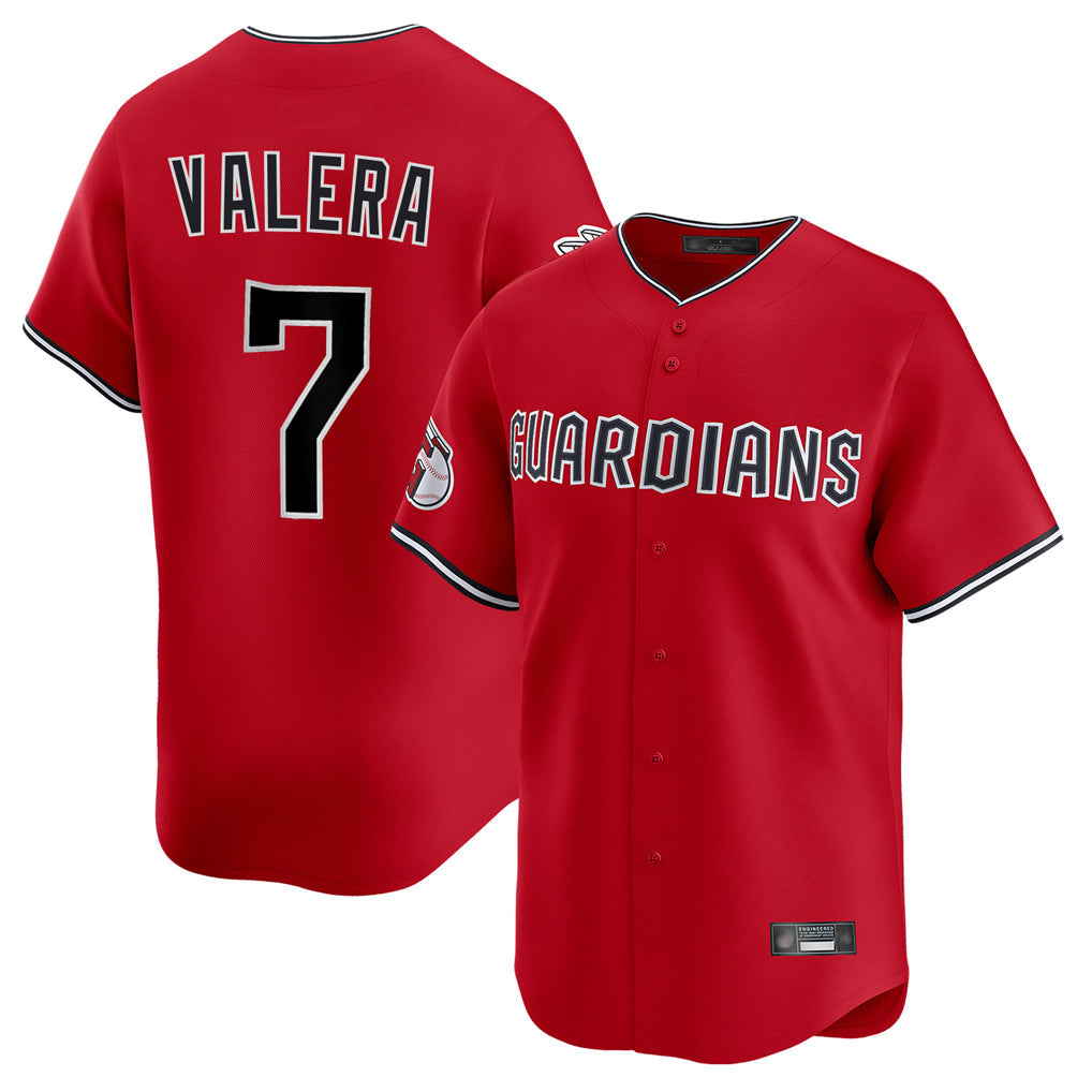 Punc C.Guardians #7 George Valera Player Red Limited Home Stitched Jerseys