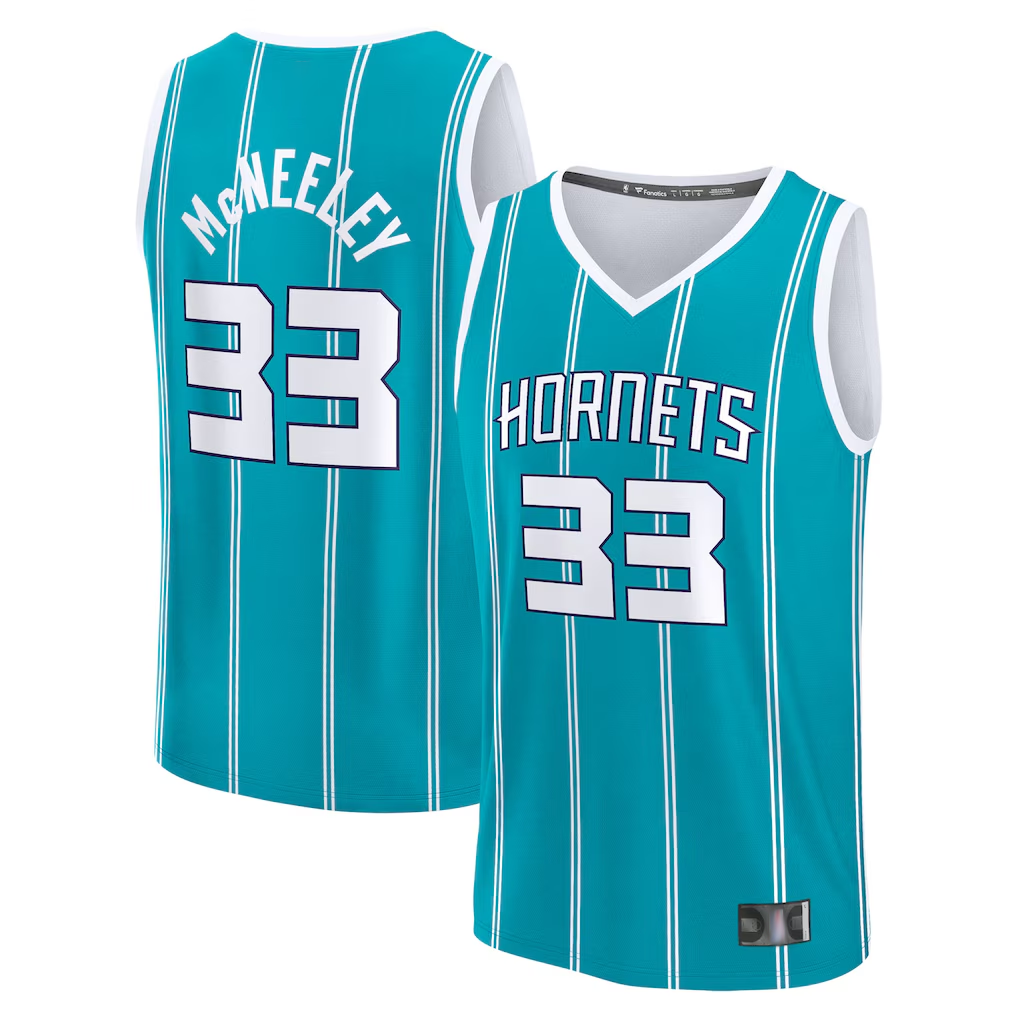 Punc C.Hornets #33 Liam McNeeley  Teal Fast Break Replica Jerseys - Icon Edition