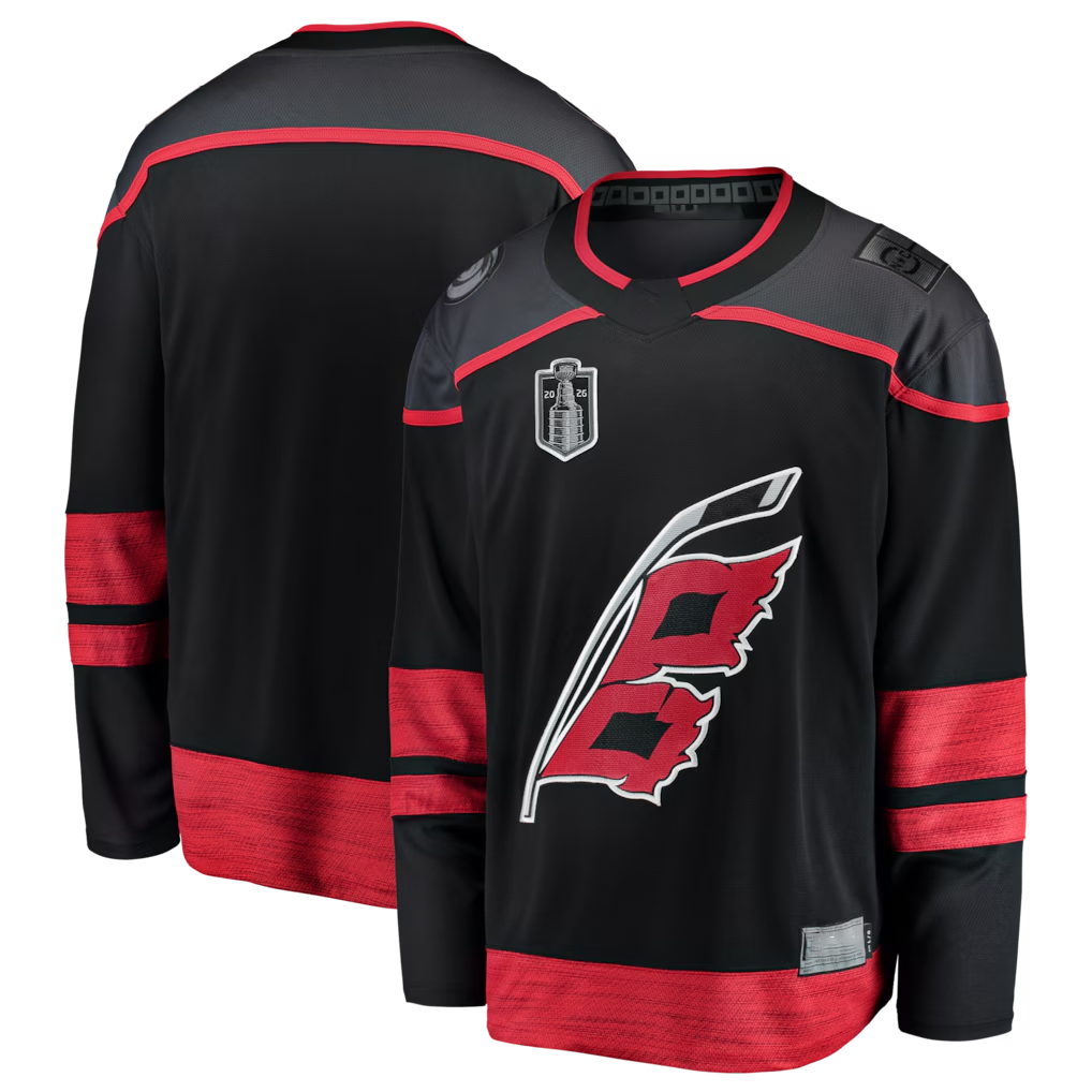 Punc C.Hurricanes Black 2026 Stanley Cup Final Home Breakaway Stitched Jerseys