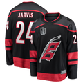 Punc C.Hurricanes #24 Seth Jarvis Black 2026 Stanley Cup Final Home Breakaway Stitched Jerseys