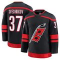 Punc C.Hurricanes #37 Andrei Svechnikov Black Home Premium Stitched Jerseys