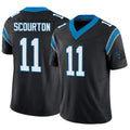 Punc C.Panthers #11 Nic Scourton Player Black Vapor F.U.S.E. Limited Stitched Jerseys