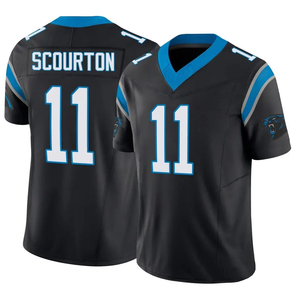 Punc C.Panthers #11 Nic Scourton Player Black Vapor F.U.S.E. Limited Stitched Jerseys