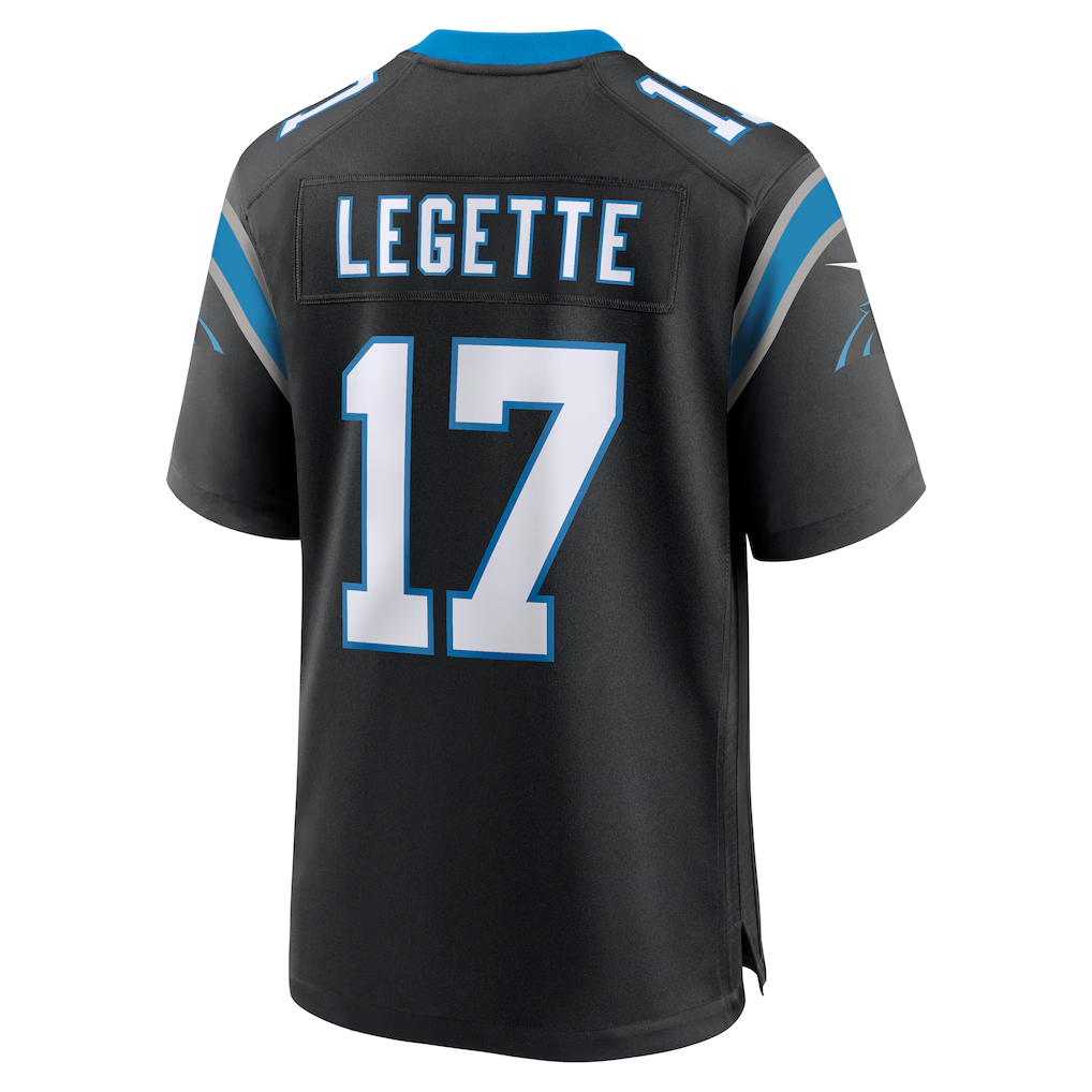 Punc C.Panthers #17 Xavier Legette Black Team Game Player Stitched Jerseys