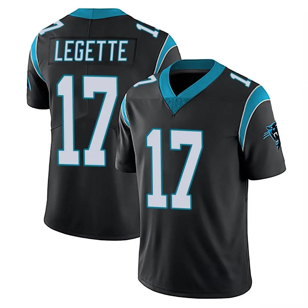 Punc C.Panthers #17 Xavier Legette Player Black Vapor Untouchable Limited Game Stitched Jerseys