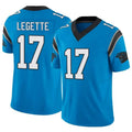 Punc C.Panthers #17 Xavier Legette Player Blue Vapor F.U.S.E. Limited Stitched Jerseys