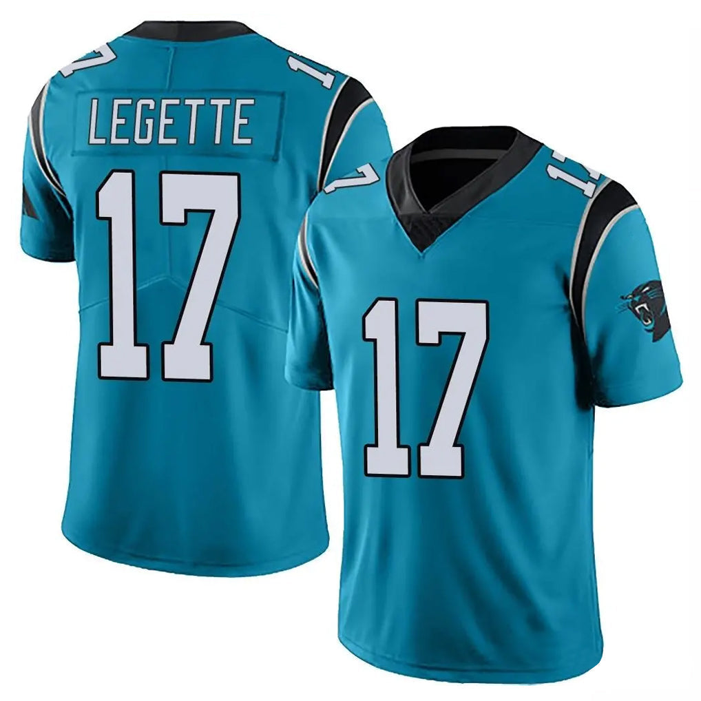 Punc C.Panthers #17 Xavier Legette Player Blue Vapor Untouchable Limited Game Stitched Jerseys