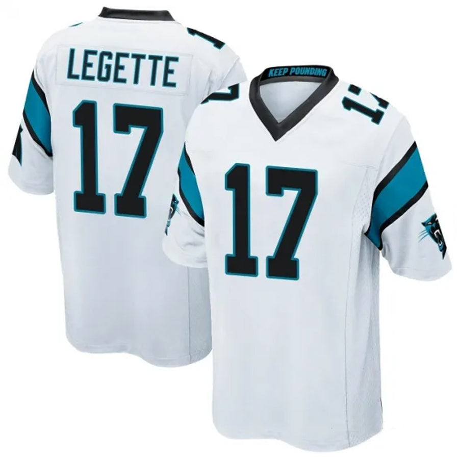 Punc C.Panthers #17 Xavier Legette Player White Home Game Stitched Jerseys